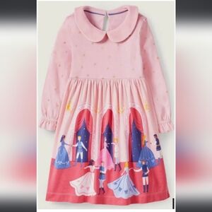 Mini Boden Velour Collar Party Dress 7/8